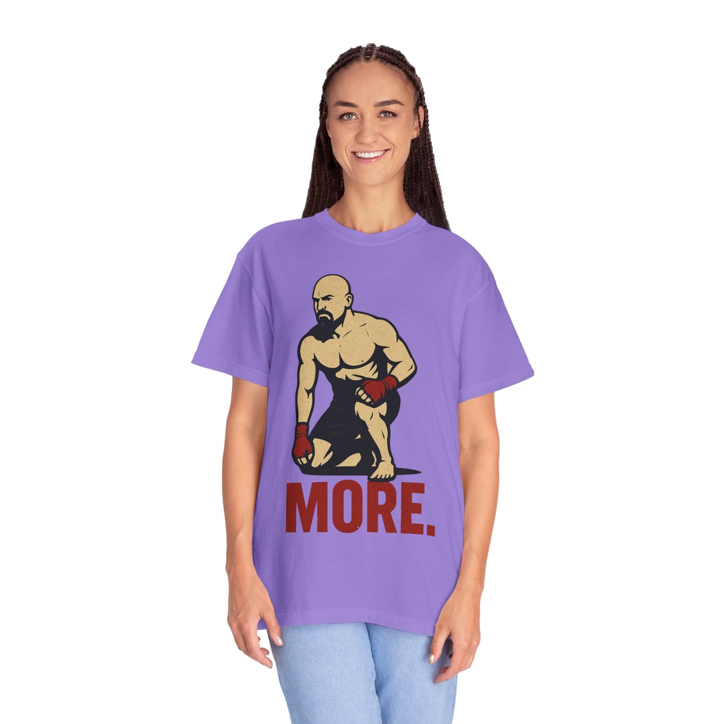 Motivational Fitness T-Shirt with 'MORE - Rising.' Design, Unisex Workout Apparel, Gym Shirt, Gift for Athletes & Fitness Lovers