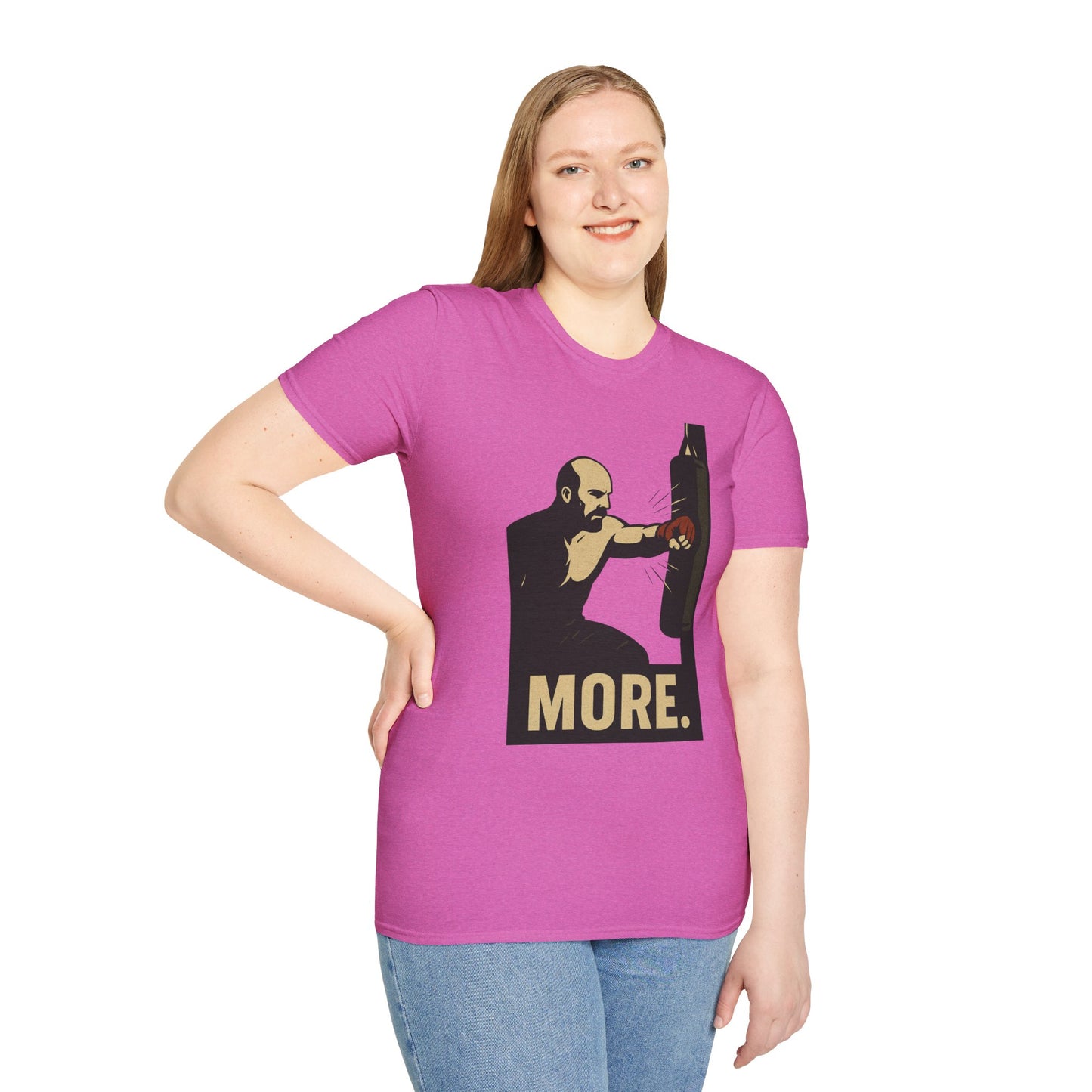 "More, Jab Through Shadows" - Motivational Fitness T-Shirt, Gym Apparel, Workout Gear, Unisex Exercise Top, Gift for Athletes, Sports Enthusiasts, More Inspiration