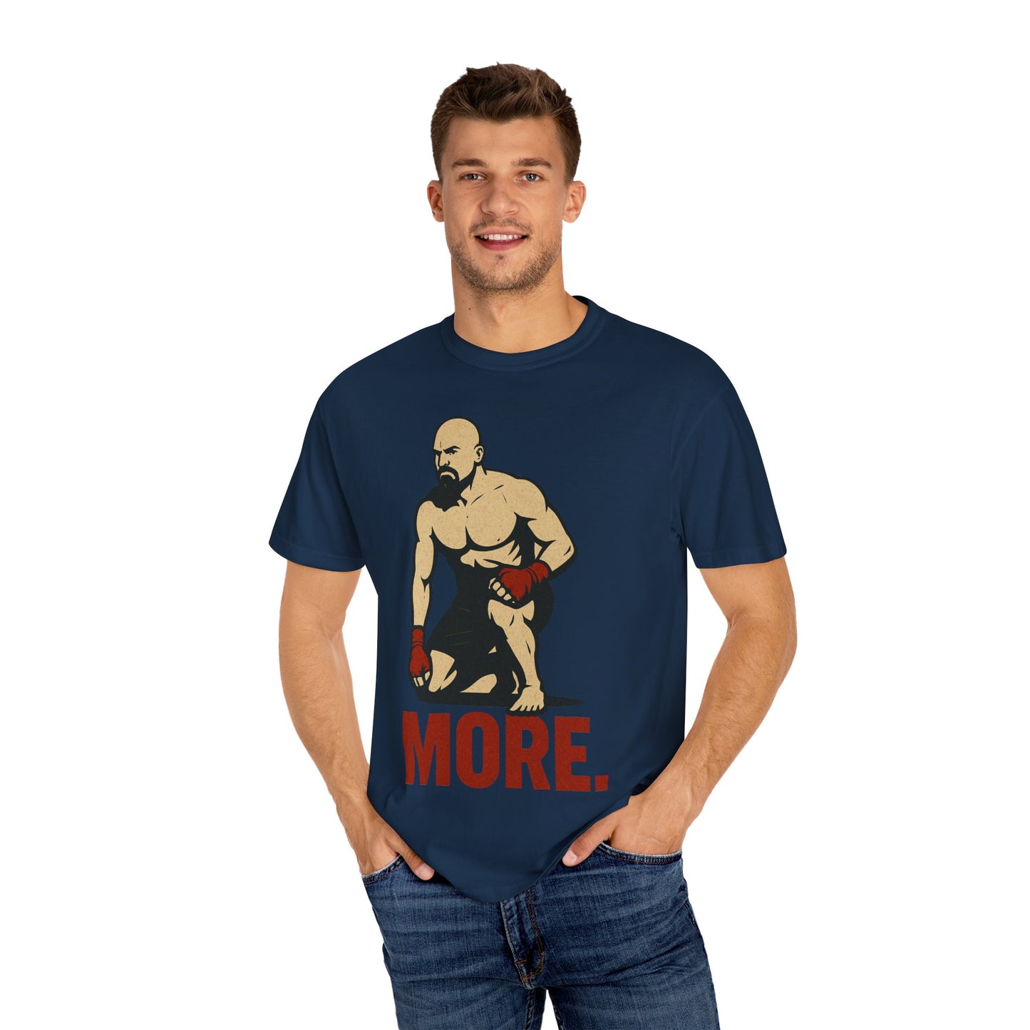 Motivational Fitness T-Shirt with 'MORE - Rising.' Design, Unisex Workout Apparel, Gym Shirt, Gift for Athletes & Fitness Lovers
