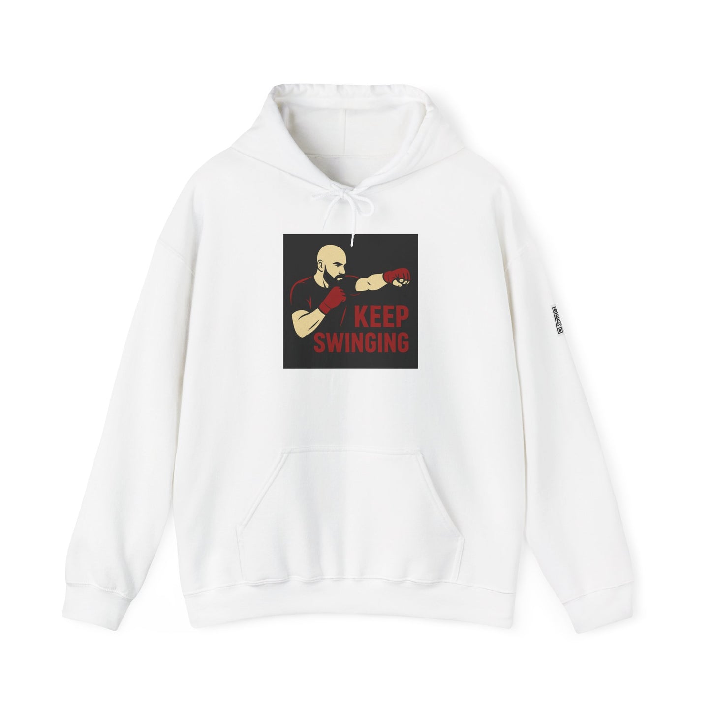 Keep Swinging Hoodie - Motivational Sweatshirt for Fighters and Dreamers, Perfect for Gym, Sports, Gifts, Birthdays, and Casual Wear