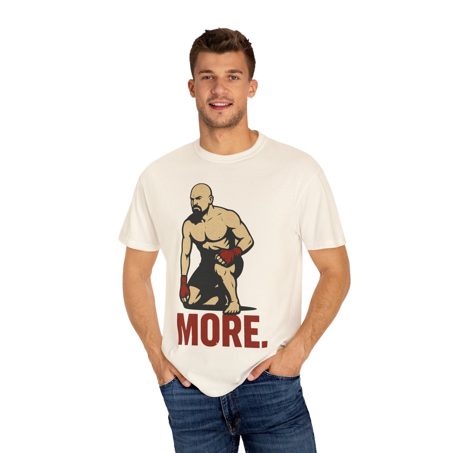 Motivational Fitness T-Shirt with 'MORE - Rising.' Design, Unisex Workout Apparel, Gym Shirt, Gift for Athletes & Fitness Lovers