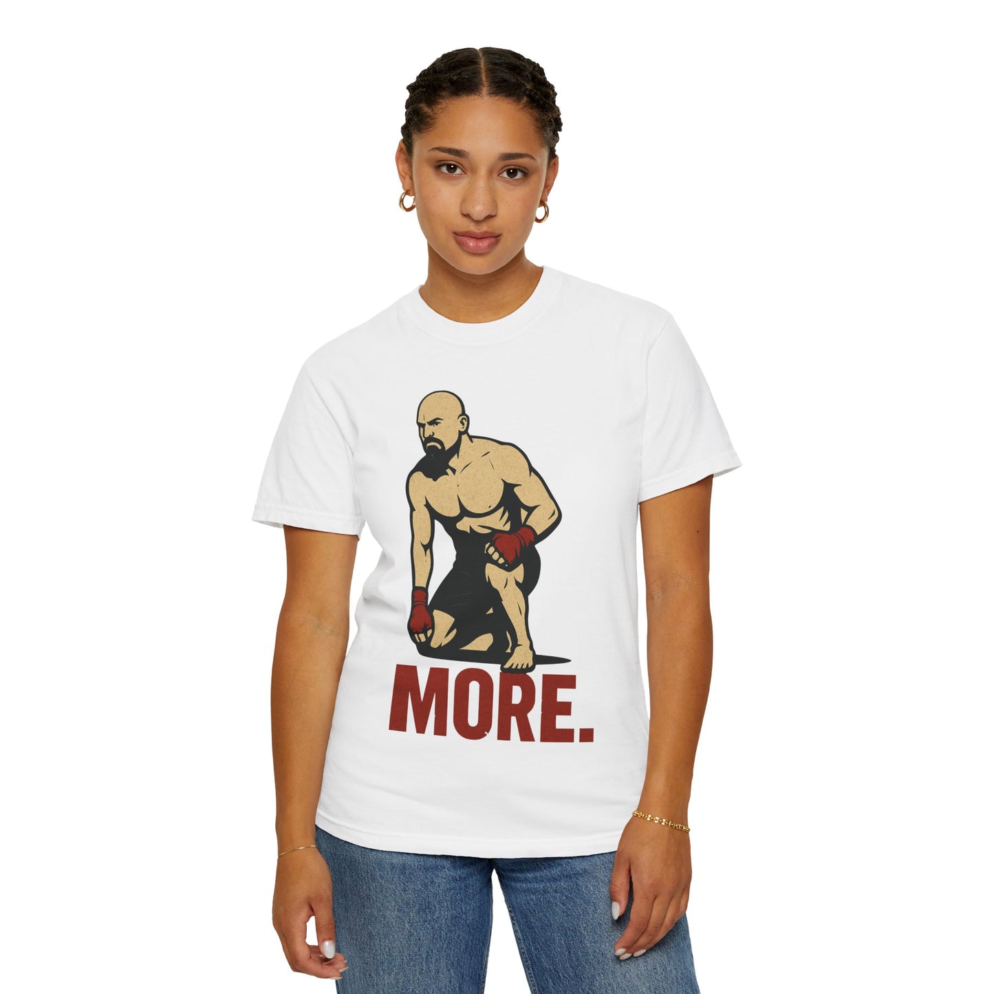 Motivational Fitness T-Shirt with 'MORE - Rising.' Design, Unisex Workout Apparel, Gym Shirt, Gift for Athletes & Fitness Lovers