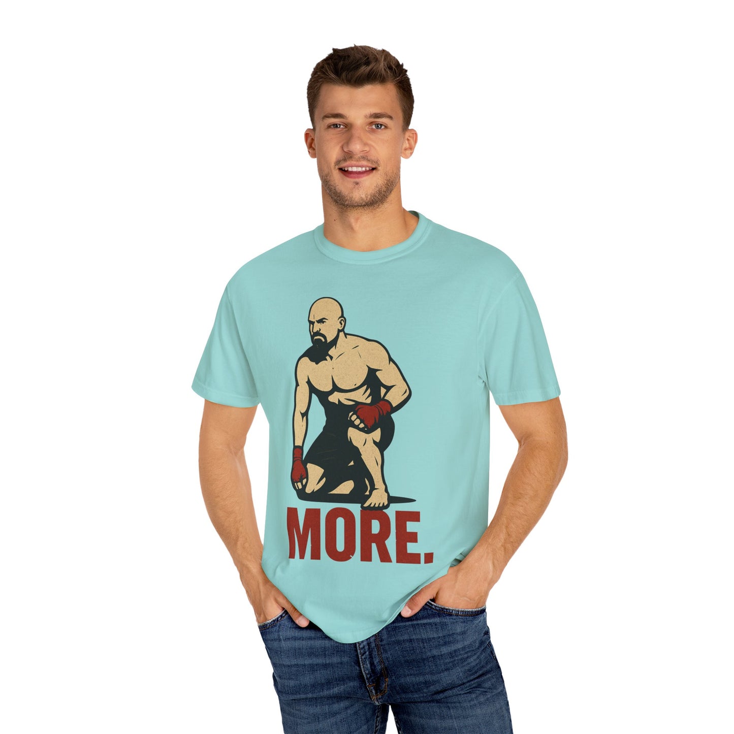 Motivational Fitness T-Shirt with 'MORE - Rising.' Design, Unisex Workout Apparel, Gym Shirt, Gift for Athletes & Fitness Lovers