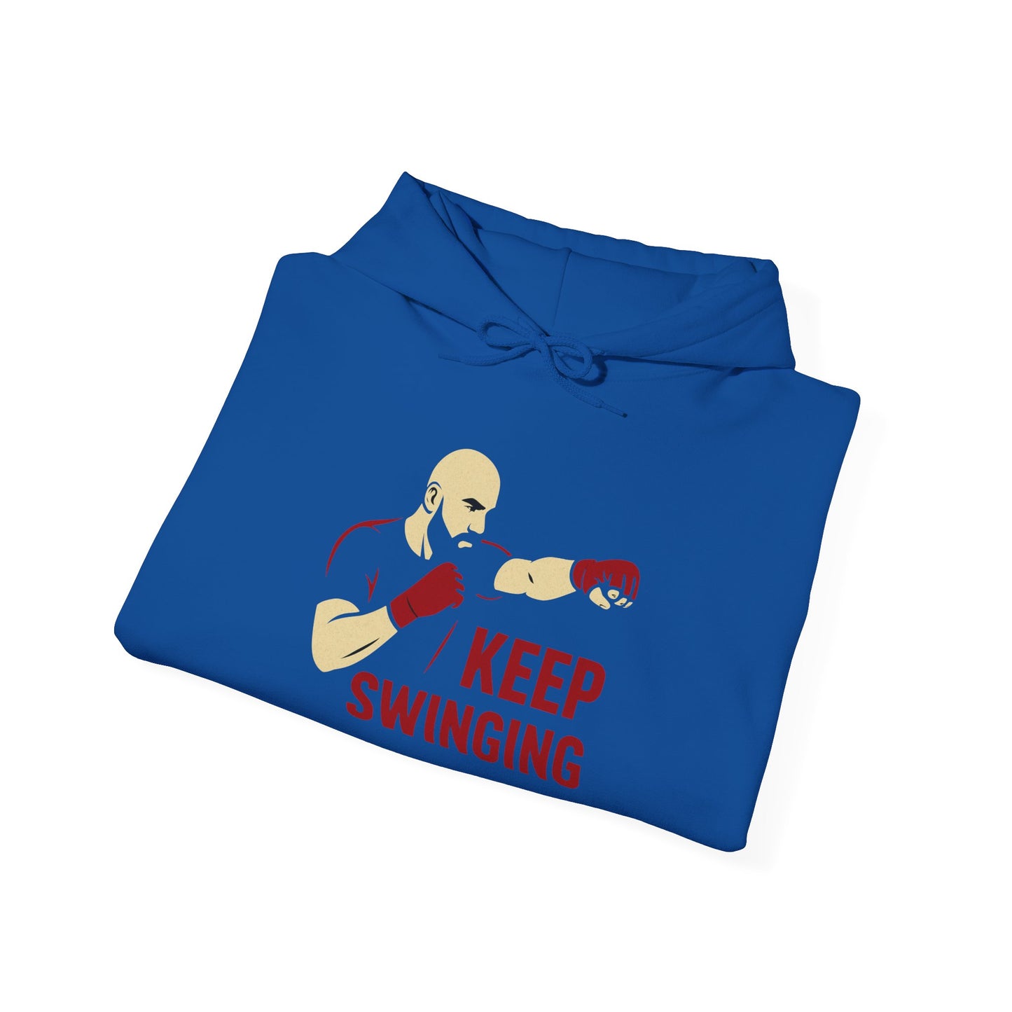 Keep Swinging Hoodie - Motivational Sweatshirt for Fighters and Dreamers, Perfect for Gym, Sports, Gifts, Birthdays, and Casual Wear