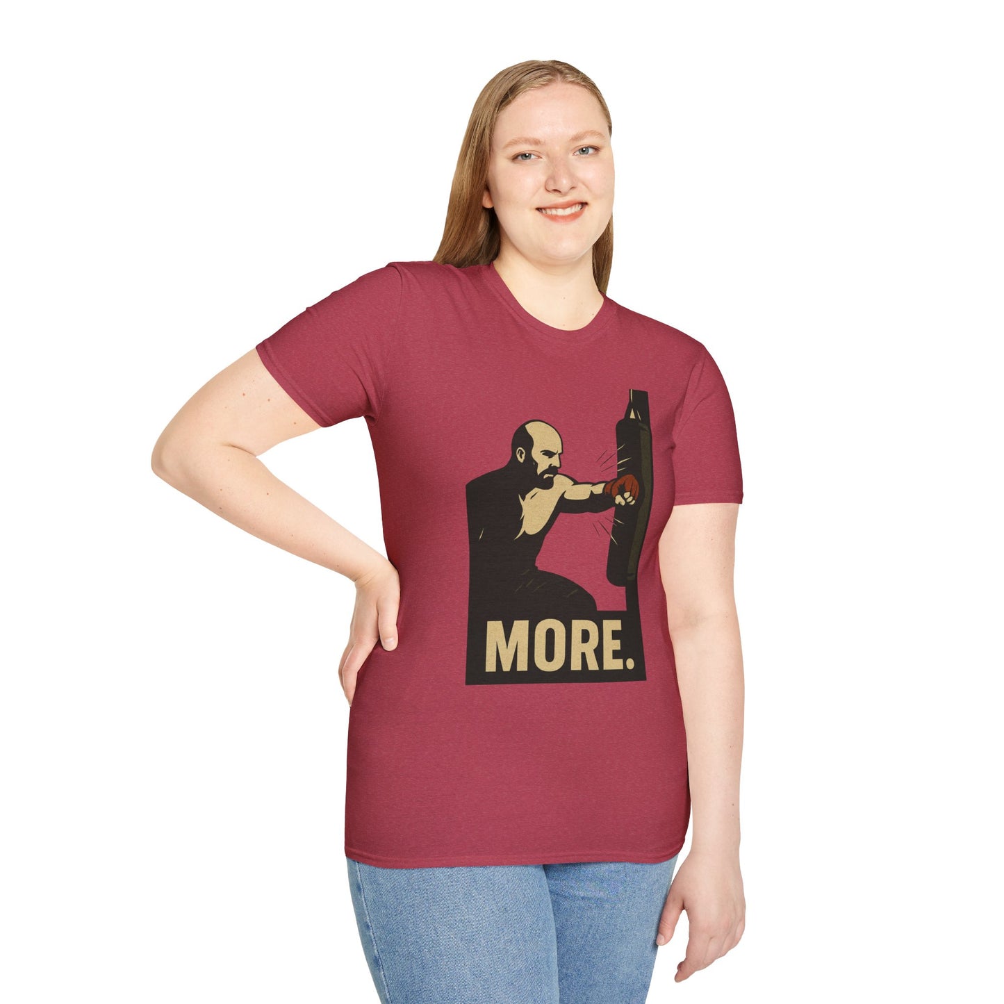 "More, Jab Through Shadows" - Motivational Fitness T-Shirt, Gym Apparel, Workout Gear, Unisex Exercise Top, Gift for Athletes, Sports Enthusiasts, More Inspiration