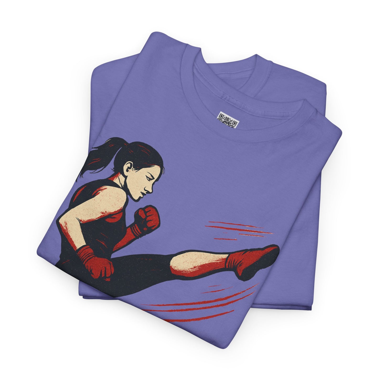 "More with a Kick " - Motivational Fitness Tee | Unisex Heavy Cotton Tee, Gym Shirt, Workout Apparel, Exercise Gift, Activewear, Sports Top