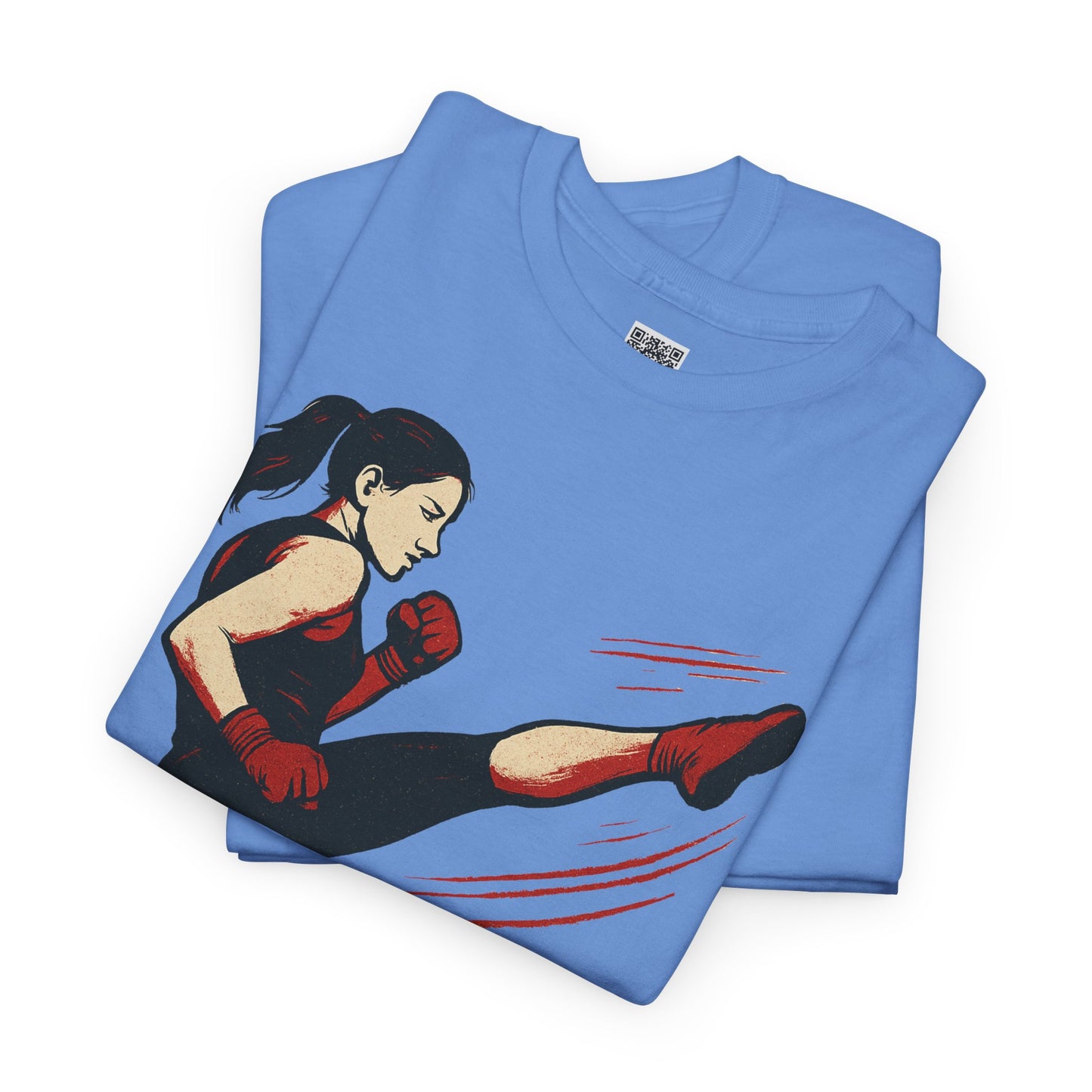 "More with a Kick " - Motivational Fitness Tee | Unisex Heavy Cotton Tee, Gym Shirt, Workout Apparel, Exercise Gift, Activewear, Sports Top