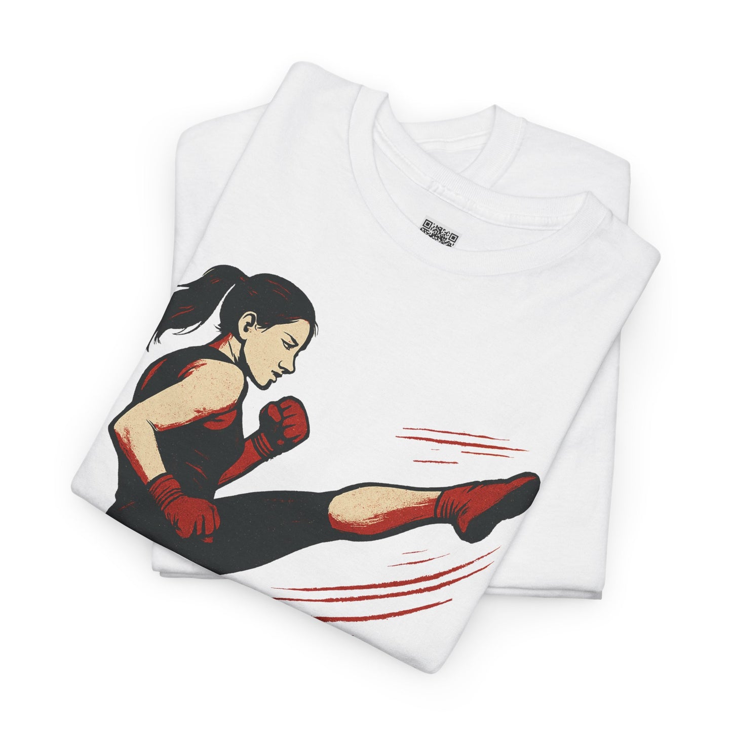 "More with a Kick " - Motivational Fitness Tee | Unisex Heavy Cotton Tee, Gym Shirt, Workout Apparel, Exercise Gift, Activewear, Sports Top
