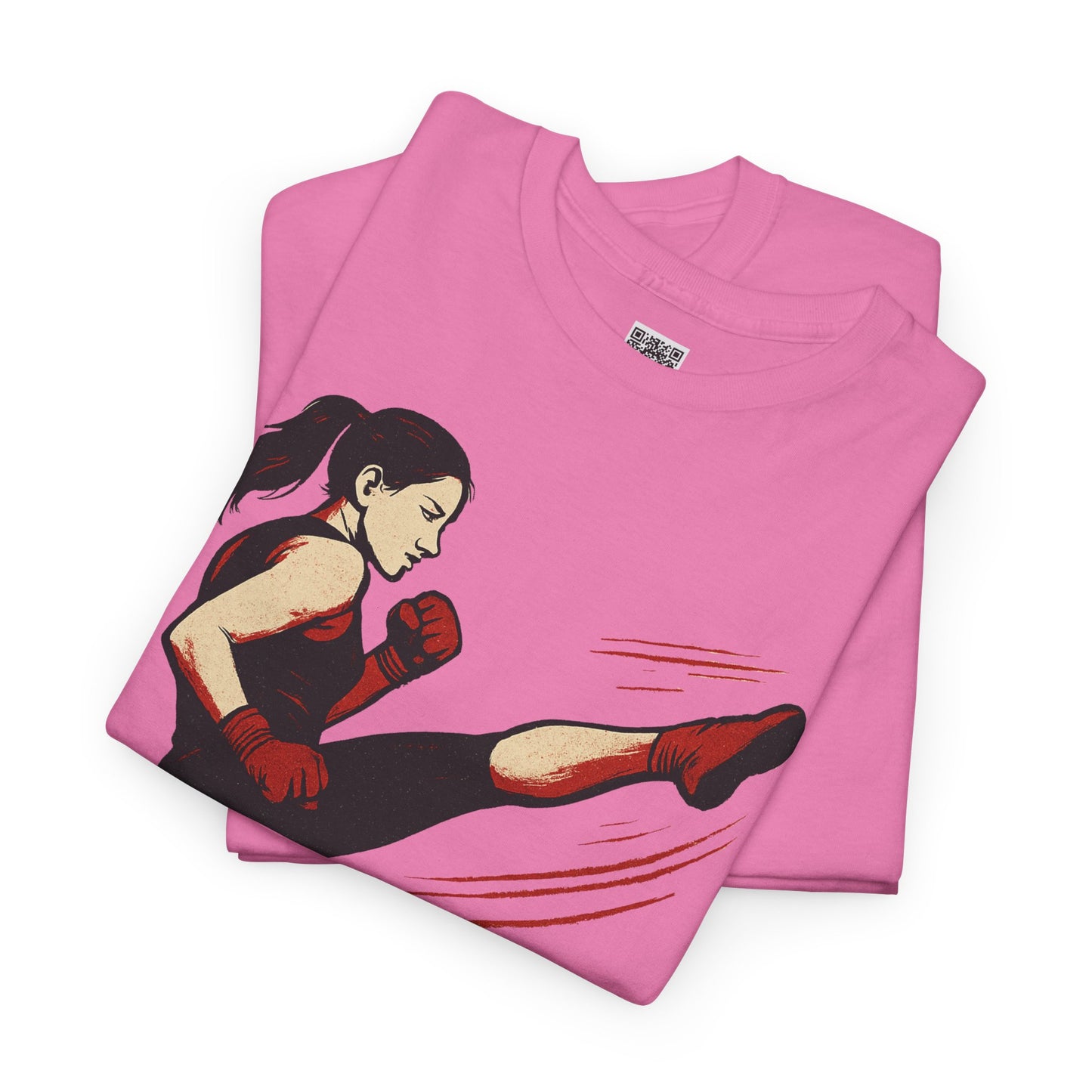 "More with a Kick " - Motivational Fitness Tee | Unisex Heavy Cotton Tee, Gym Shirt, Workout Apparel, Exercise Gift, Activewear, Sports Top