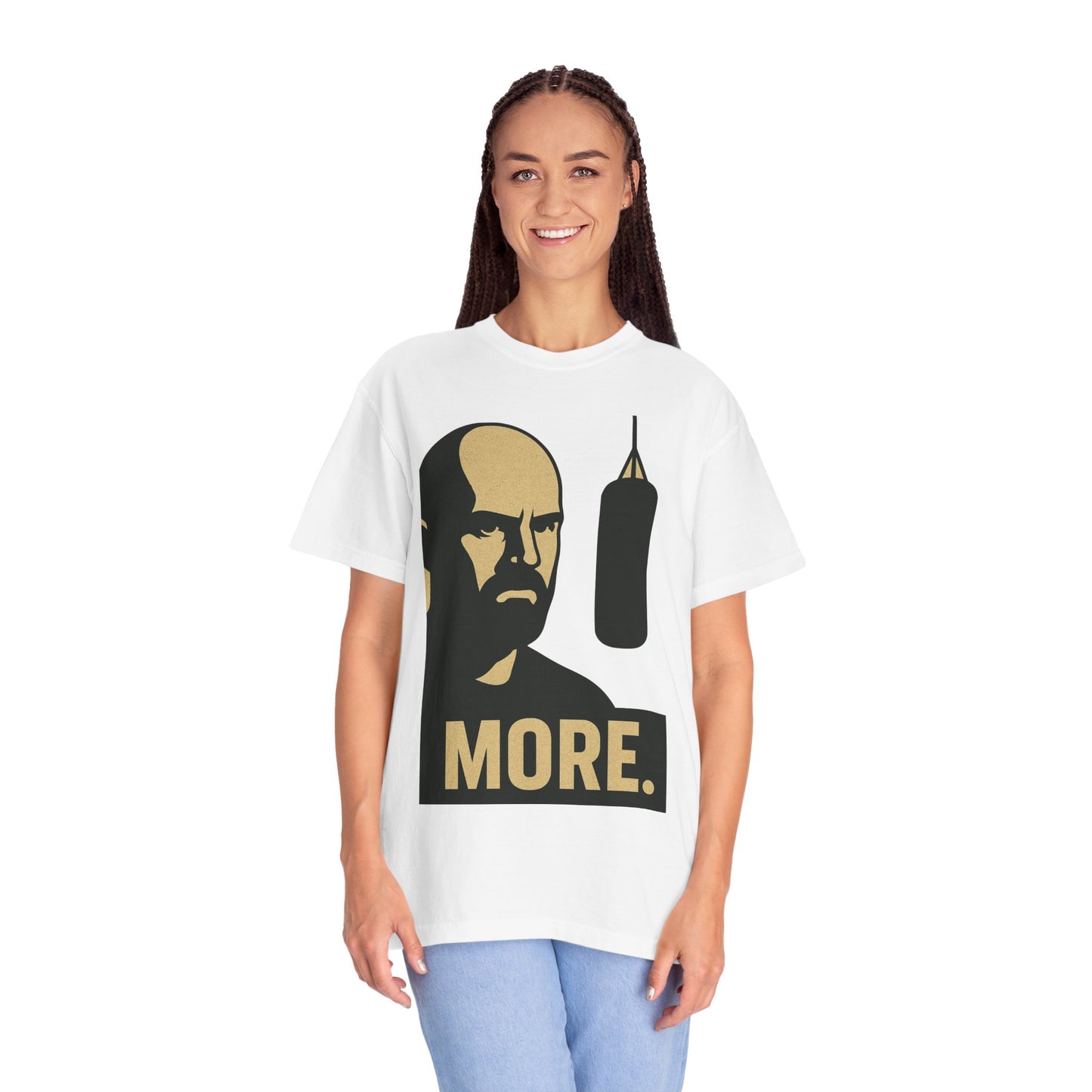"More. Shadow Stare" - Motivational Gym T-Shirt, Fitness Apparel, Workout Clothing, Gift for Him, Unisex Activewear, Sportswear