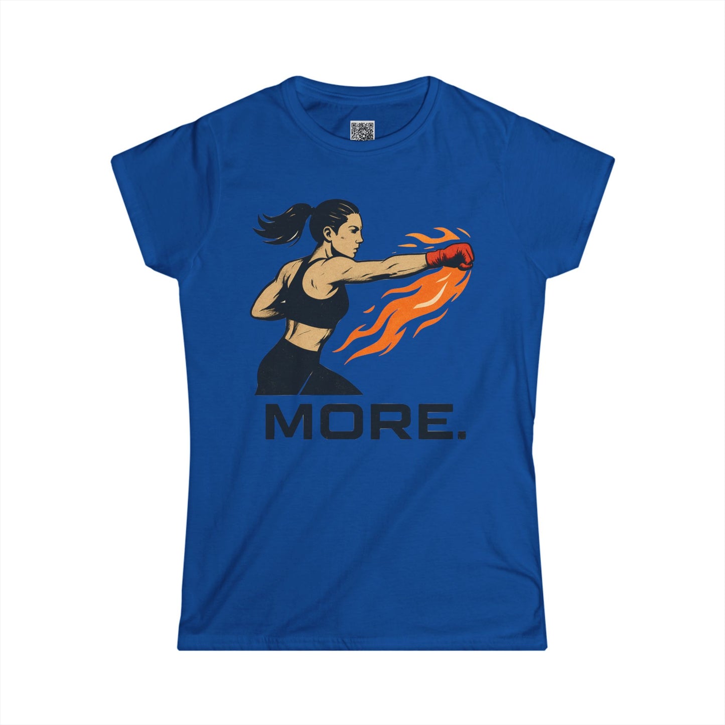 "More. Punching Fire." Empowered Women's Workout Tee - Motivational Fitness T-Shirt, Gym Apparel, Athletic Wear, Exercise Top, Gift for Her