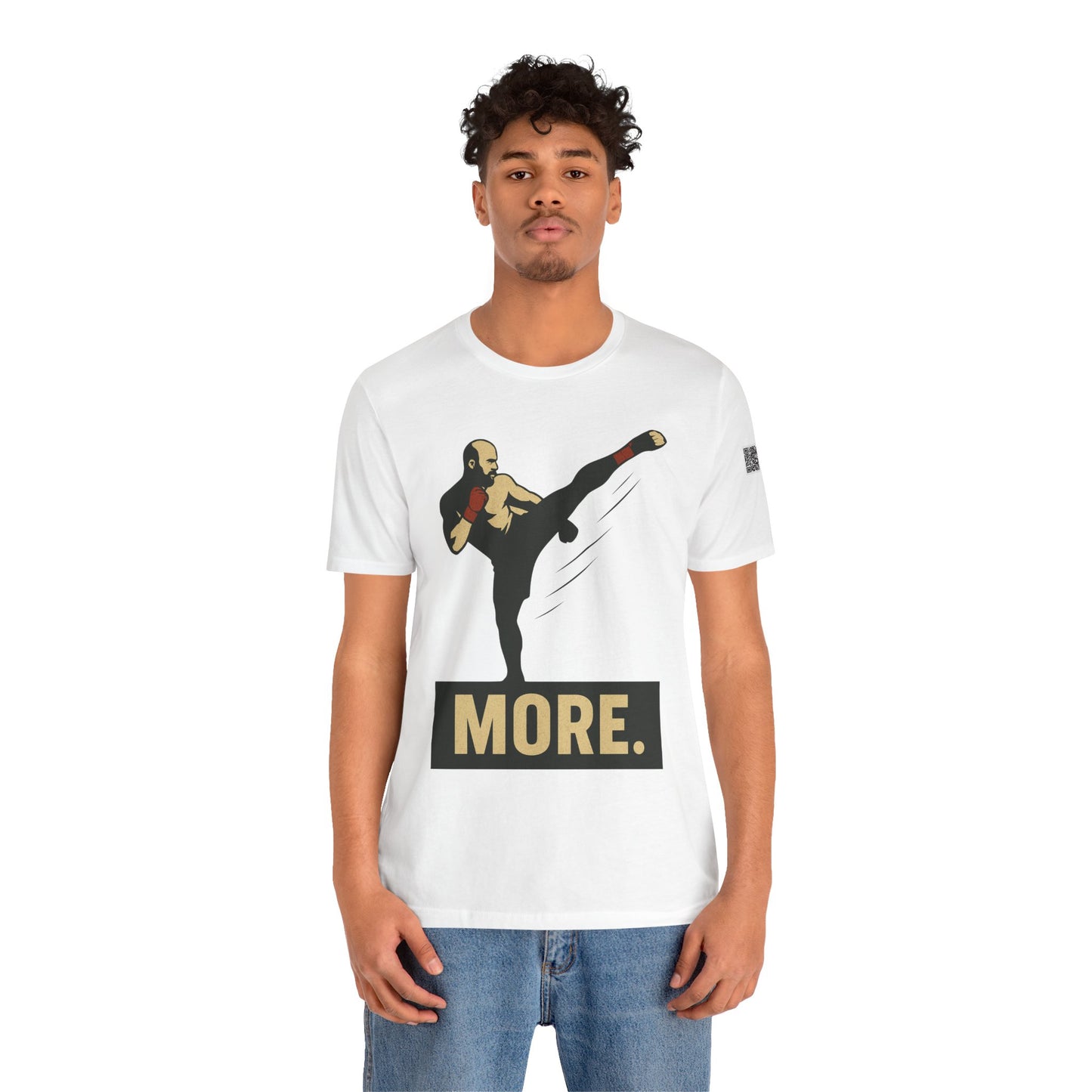 "More, Sidekick" - Motivational Kickboxing Tee - Unisex Short Sleeve Shirt, Fitness Apparel, Workout Gear, Gift for Athletes, Inspirational Clothing