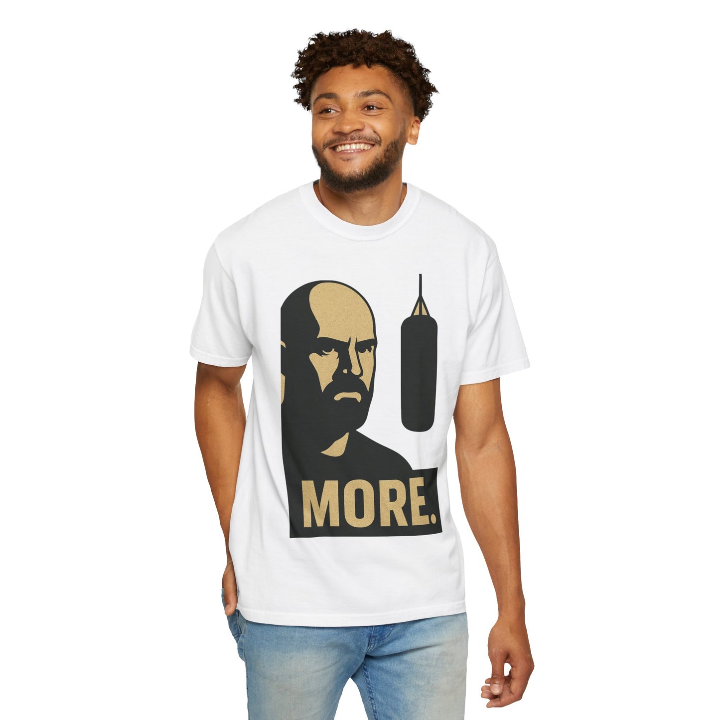 "More. Shadow Stare" - Motivational Gym T-Shirt, Fitness Apparel, Workout Clothing, Gift for Him, Unisex Activewear, Sportswear