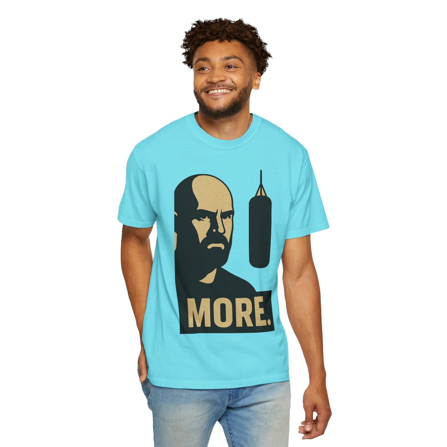 "More. Shadow Stare" - Motivational Gym T-Shirt, Fitness Apparel, Workout Clothing, Gift for Him, Unisex Activewear, Sportswear