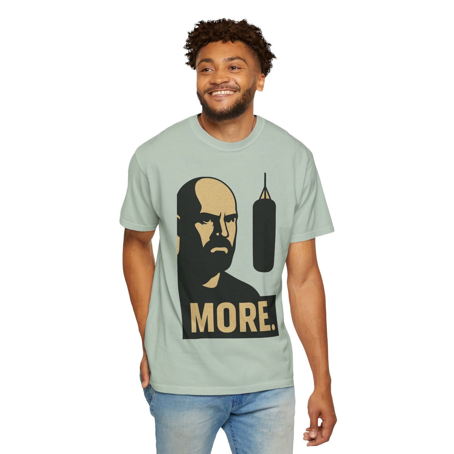"More. Shadow Stare" - Motivational Gym T-Shirt, Fitness Apparel, Workout Clothing, Gift for Him, Unisex Activewear, Sportswear