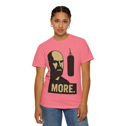 "More. Shadow Stare" - Motivational Gym T-Shirt, Fitness Apparel, Workout Clothing, Gift for Him, Unisex Activewear, Sportswear