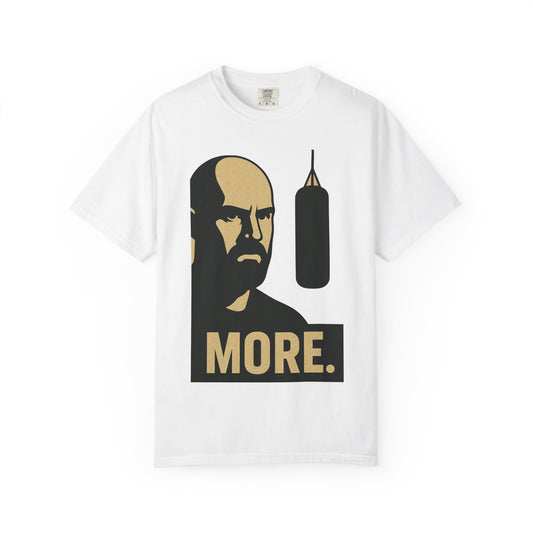 "More. Shadow Stare" - Motivational Gym T-Shirt, Fitness Apparel, Workout Clothing, Gift for Him, Unisex Activewear, Sportswear
