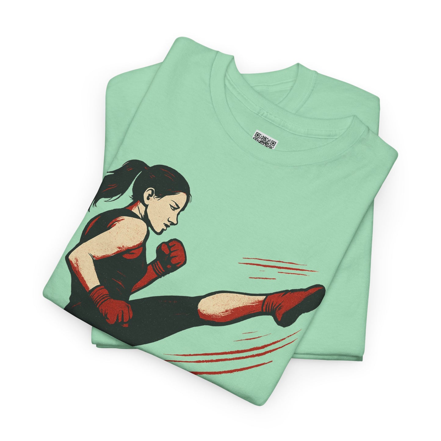 "More with a Kick " - Motivational Fitness Tee | Unisex Heavy Cotton Tee, Gym Shirt, Workout Apparel, Exercise Gift, Activewear, Sports Top