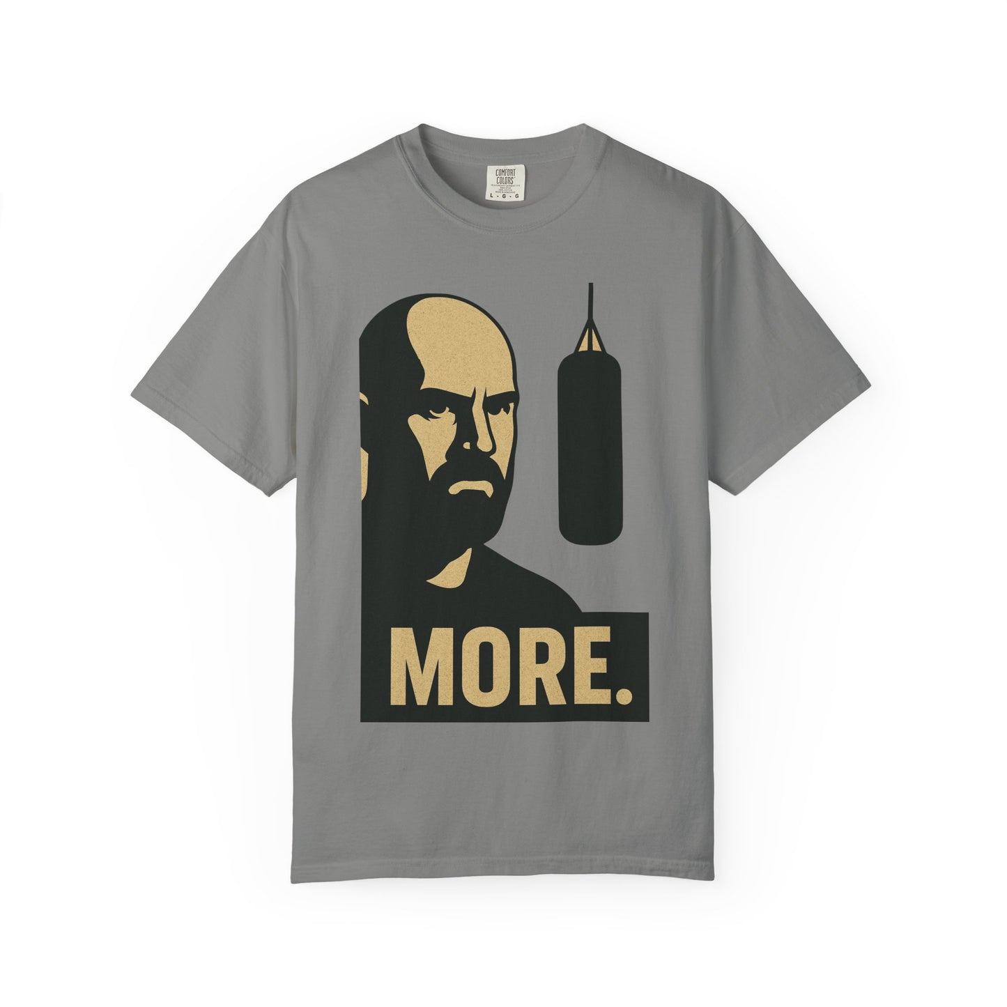 "More. Shadow Stare" - Motivational Gym T-Shirt, Fitness Apparel, Workout Clothing, Gift for Him, Unisex Activewear, Sportswear