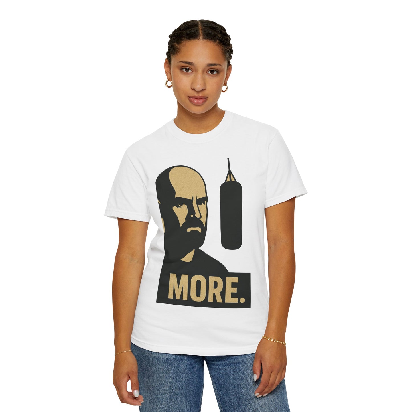 "More. Shadow Stare" - Motivational Gym T-Shirt, Fitness Apparel, Workout Clothing, Gift for Him, Unisex Activewear, Sportswear