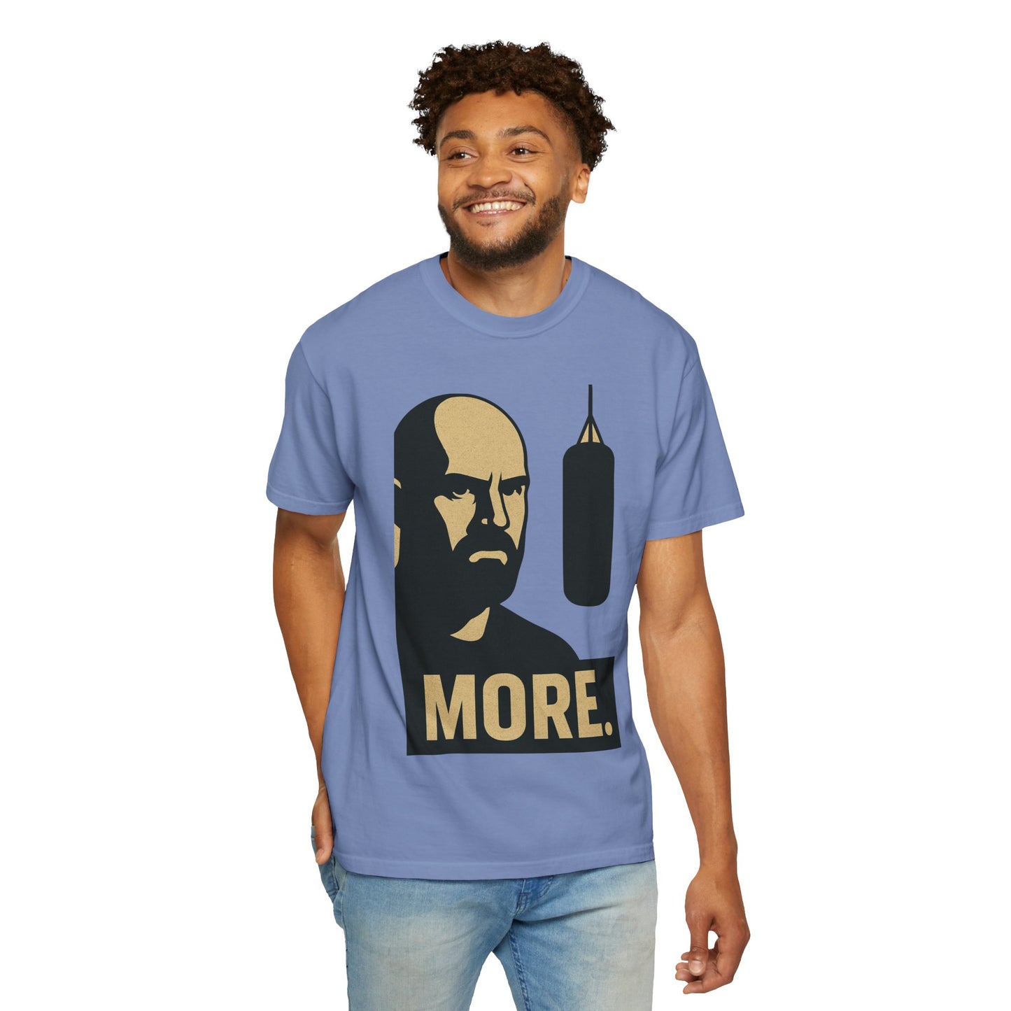 "More. Shadow Stare" - Motivational Gym T-Shirt, Fitness Apparel, Workout Clothing, Gift for Him, Unisex Activewear, Sportswear