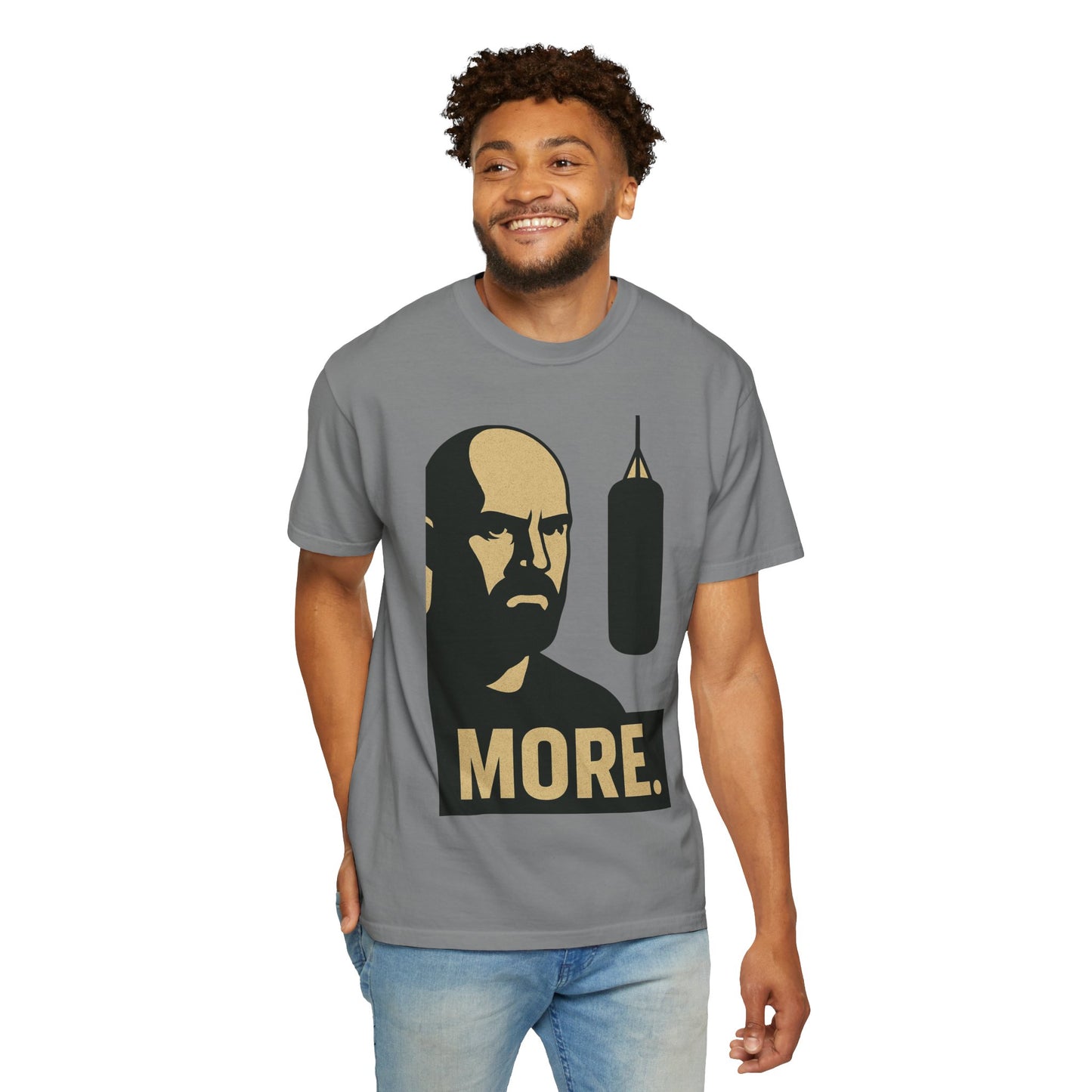 "More. Shadow Stare" - Motivational Gym T-Shirt, Fitness Apparel, Workout Clothing, Gift for Him, Unisex Activewear, Sportswear