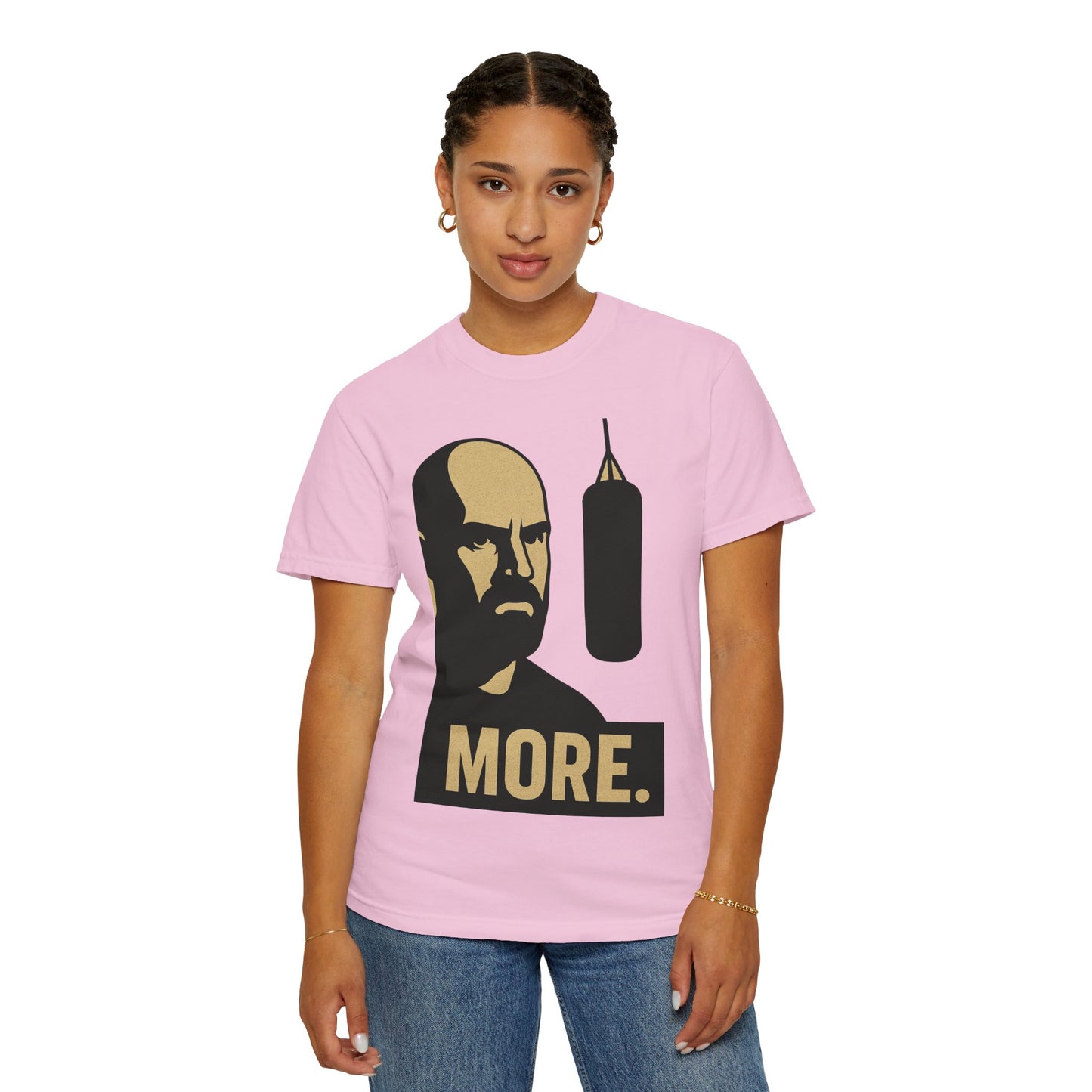 "More. Shadow Stare" - Motivational Gym T-Shirt, Fitness Apparel, Workout Clothing, Gift for Him, Unisex Activewear, Sportswear