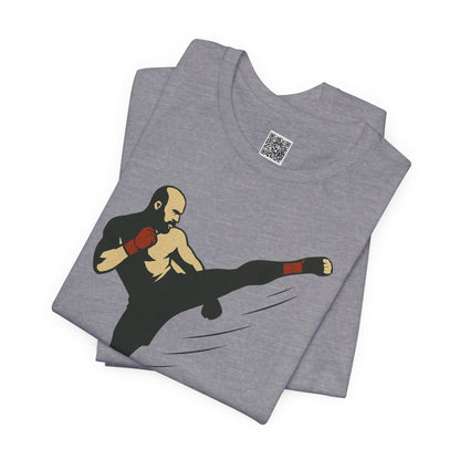 "More, Sidekick" - Motivational Kickboxing Tee - Unisex Short Sleeve Shirt, Fitness Apparel, Workout Gear, Gift for Athletes, Inspirational Clothing