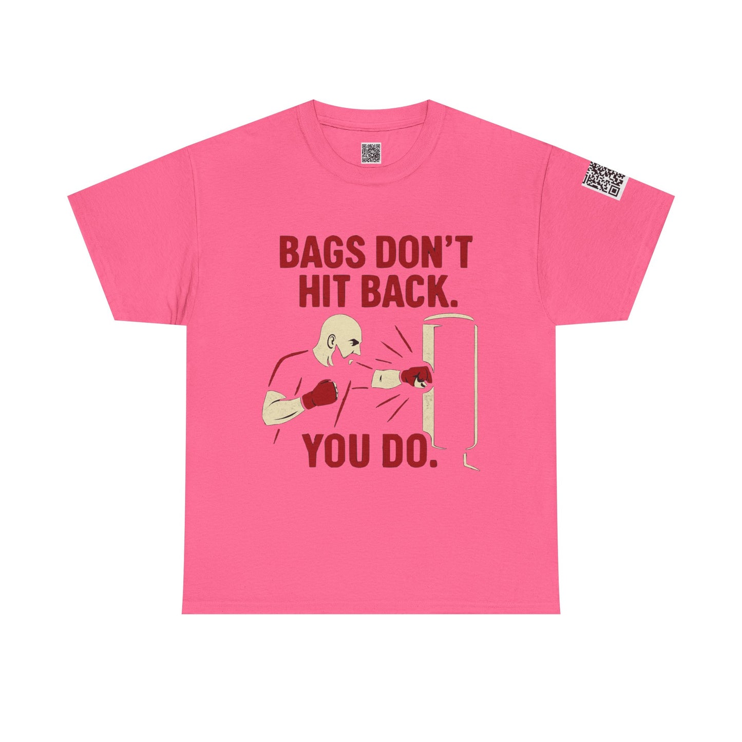 Bags Don't Hit Back. You Do. Unisex Heavy Cotton Tee, Motivational Workout Shirt, Fitness Apparel, Boxing Gift, Casual Activewear