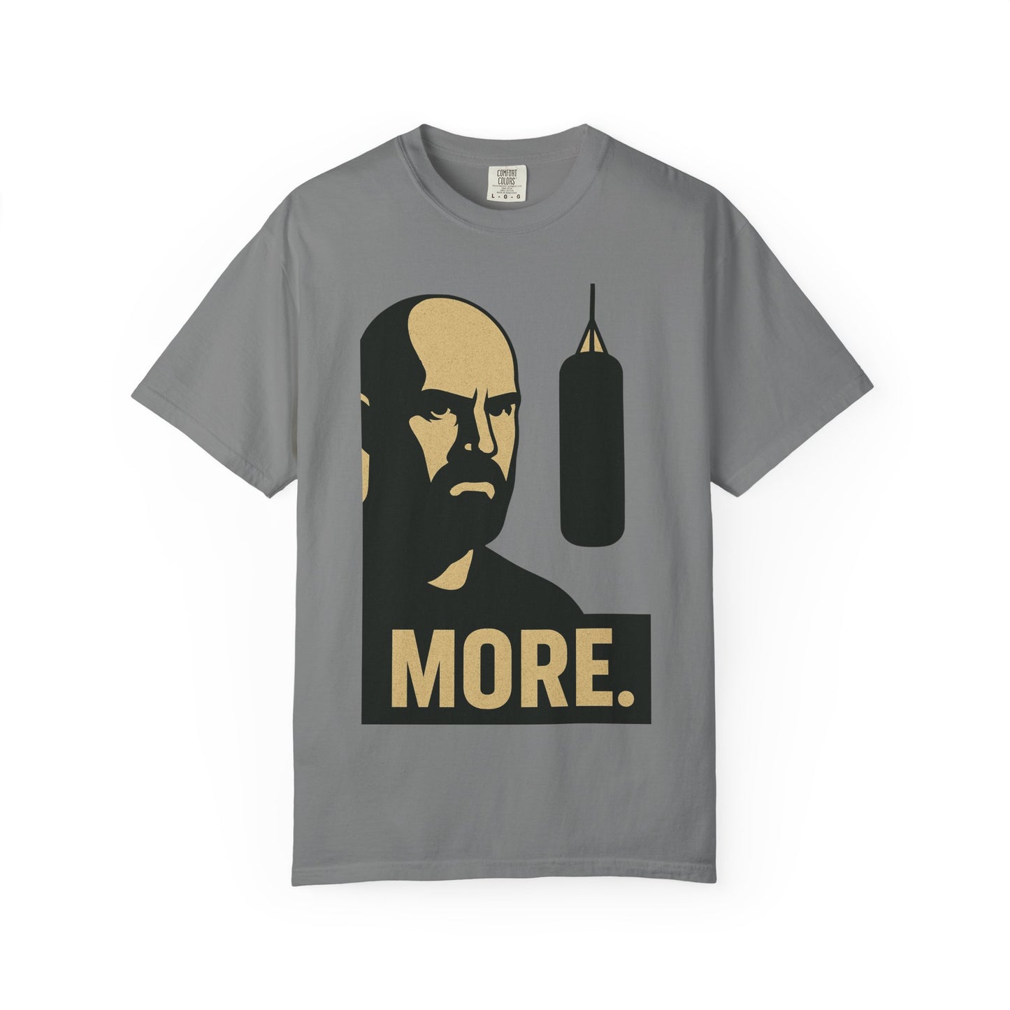 "More. Shadow Stare" - Motivational Gym T-Shirt, Fitness Apparel, Workout Clothing, Gift for Him, Unisex Activewear, Sportswear
