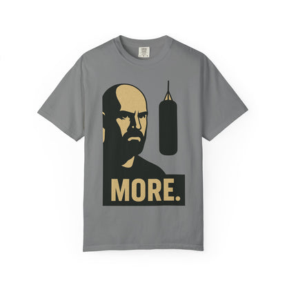 "More. Shadow Stare" - Motivational Gym T-Shirt, Fitness Apparel, Workout Clothing, Gift for Him, Unisex Activewear, Sportswear