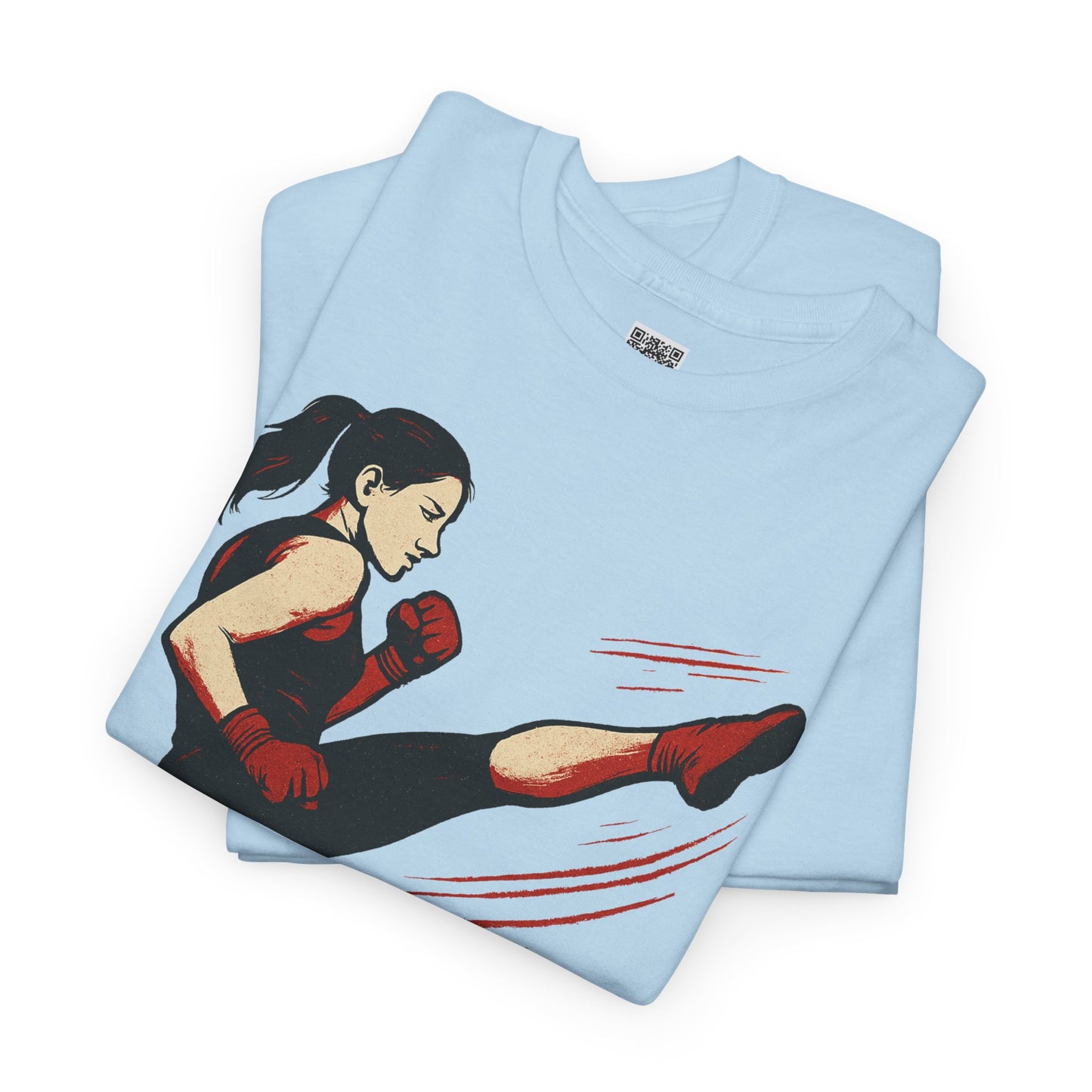 "More with a Kick " - Motivational Fitness Tee | Unisex Heavy Cotton Tee, Gym Shirt, Workout Apparel, Exercise Gift, Activewear, Sports Top