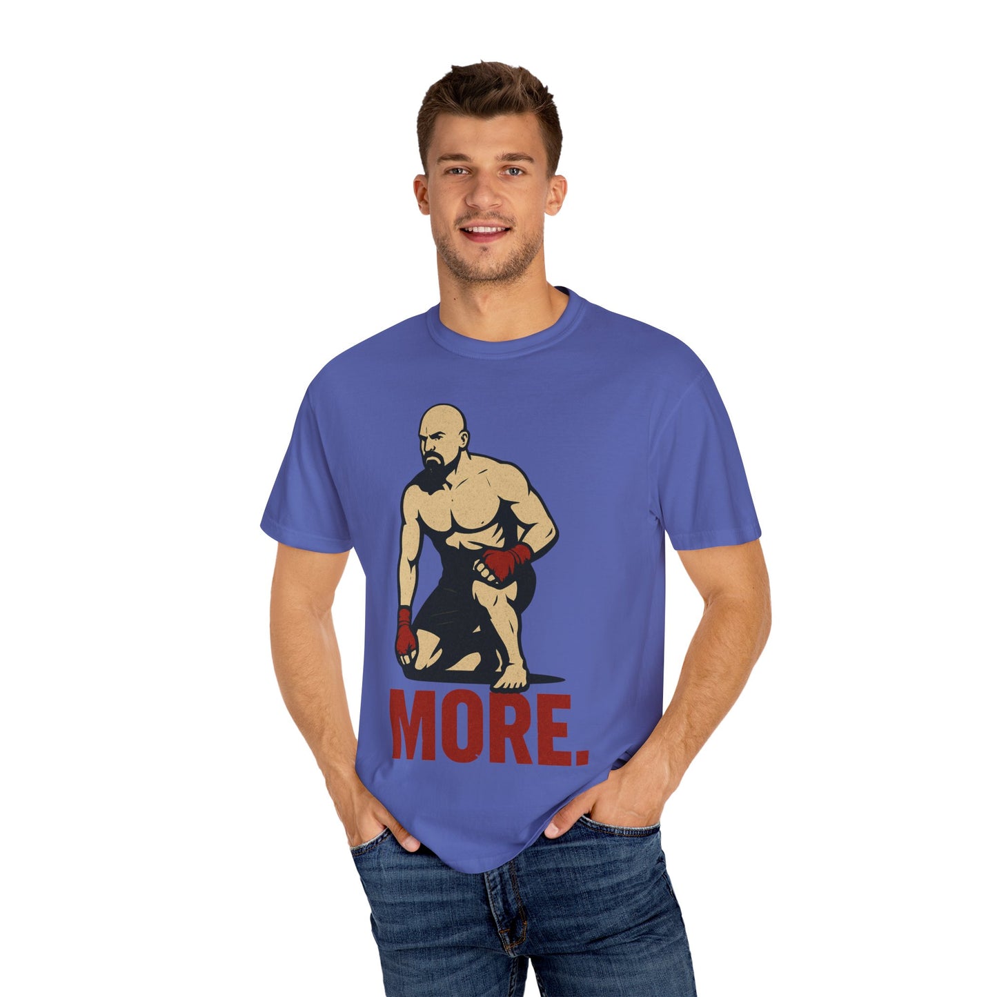 Motivational Fitness T-Shirt with 'MORE - Rising.' Design, Unisex Workout Apparel, Gym Shirt, Gift for Athletes & Fitness Lovers