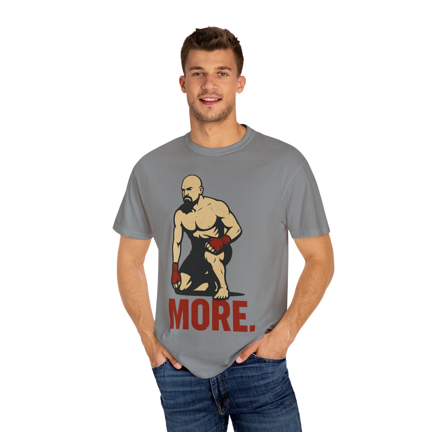 Motivational Fitness T-Shirt with 'MORE - Rising.' Design, Unisex Workout Apparel, Gym Shirt, Gift for Athletes & Fitness Lovers