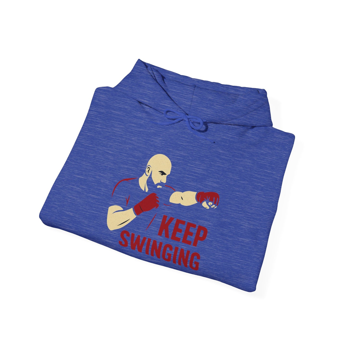 Keep Swinging Hoodie - Motivational Sweatshirt for Fighters and Dreamers, Perfect for Gym, Sports, Gifts, Birthdays, and Casual Wear
