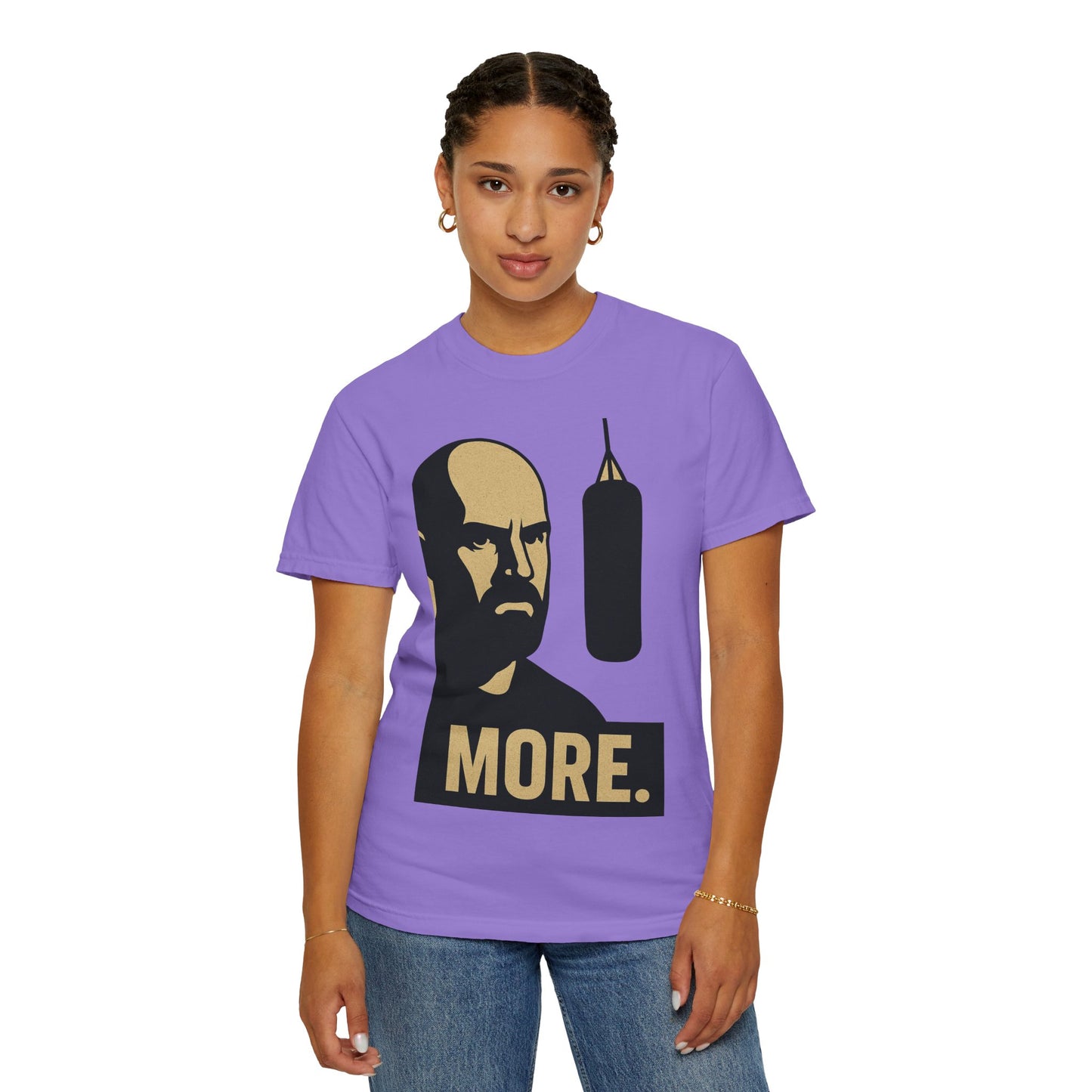"More. Shadow Stare" - Motivational Gym T-Shirt, Fitness Apparel, Workout Clothing, Gift for Him, Unisex Activewear, Sportswear