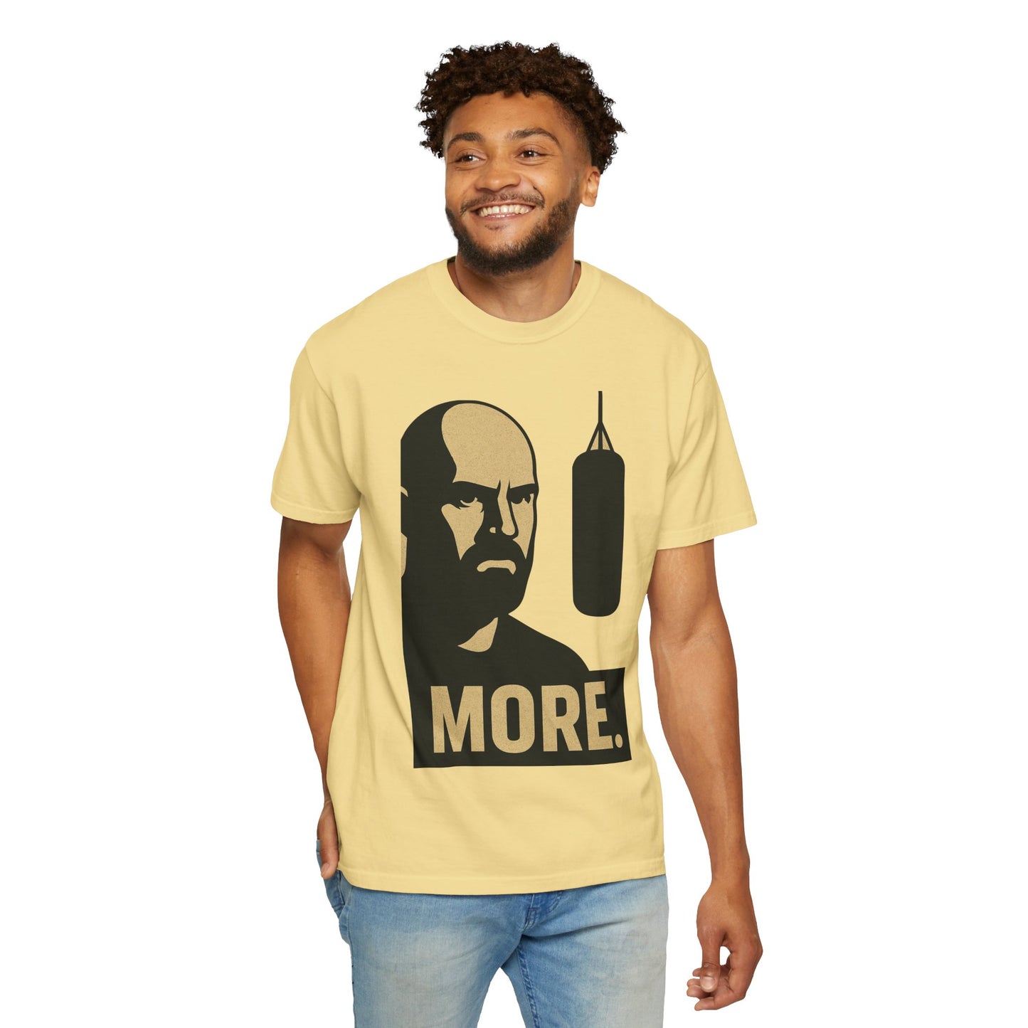 "More. Shadow Stare" - Motivational Gym T-Shirt, Fitness Apparel, Workout Clothing, Gift for Him, Unisex Activewear, Sportswear